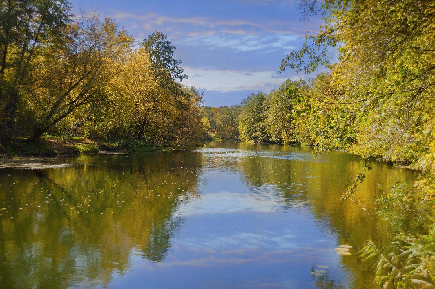 осень, река, берег, пейзаж, Roma  Chitinskiy