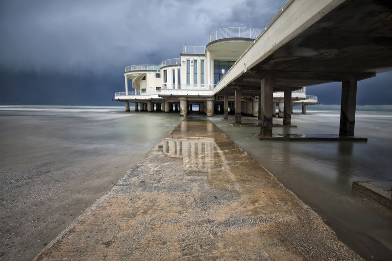 sea, storm, water, clouds, sky, building, italy, landscape, seascape La rotonda sul mare фото превью