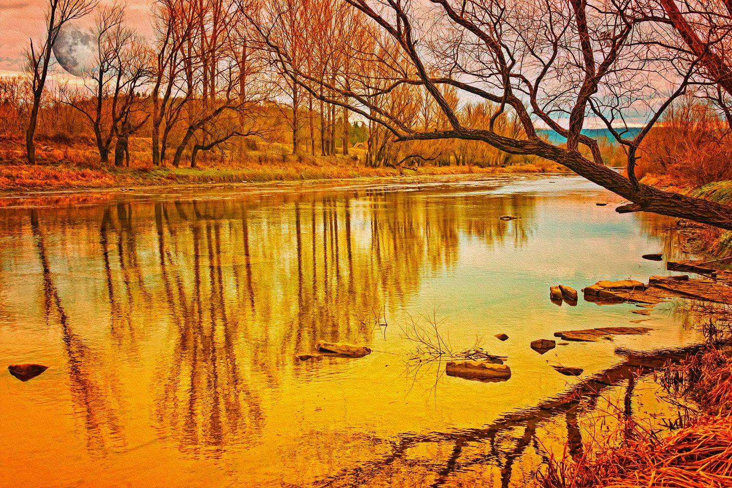 autumn, color, colors, color image, landscape, nature, outdoor, photograph, photography, river, riverscape, scene, tree, trees, water,, Dr Didi Baev