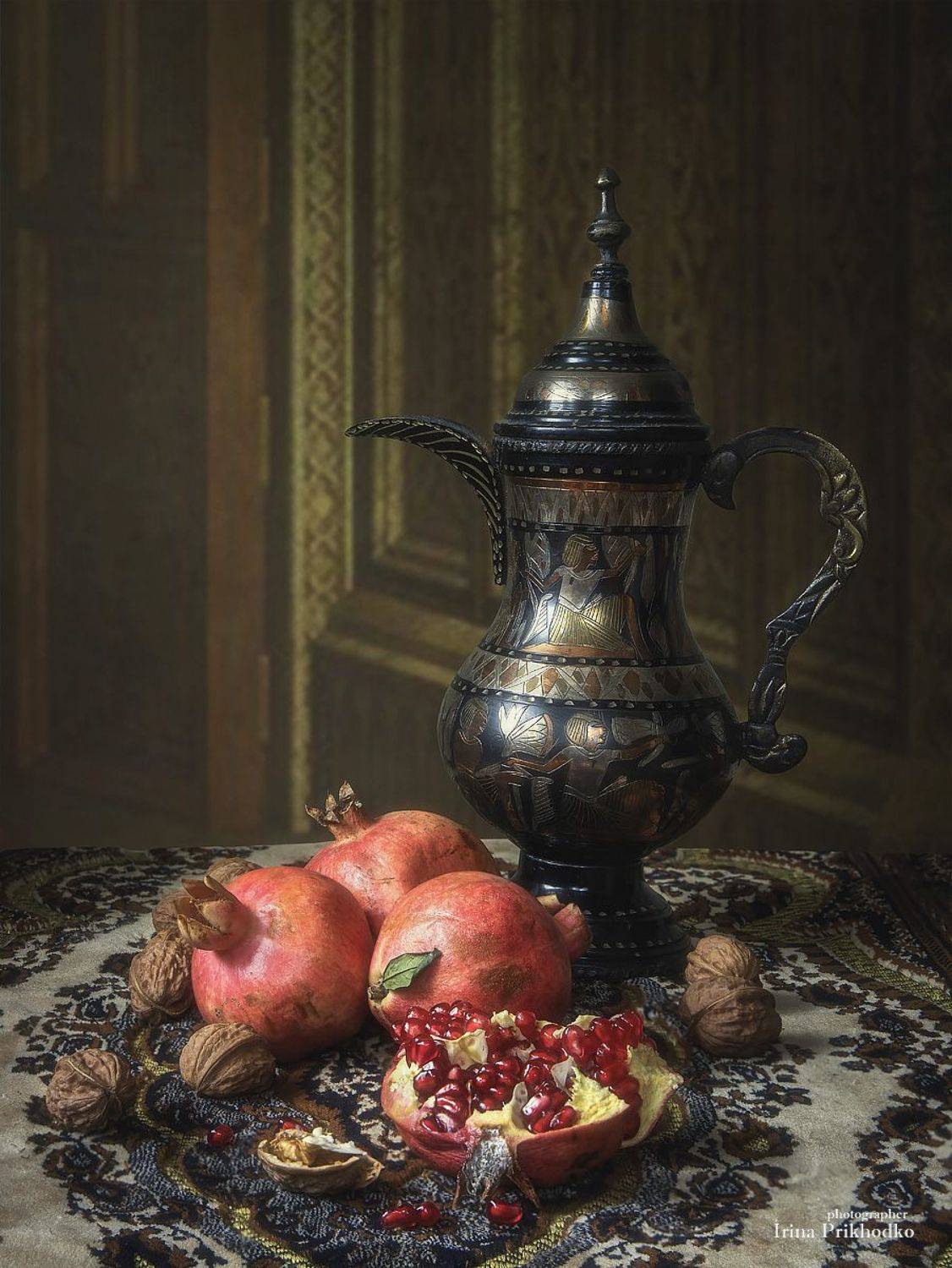 натюрморт, гранаты, фрукты, , Ирина Приходько