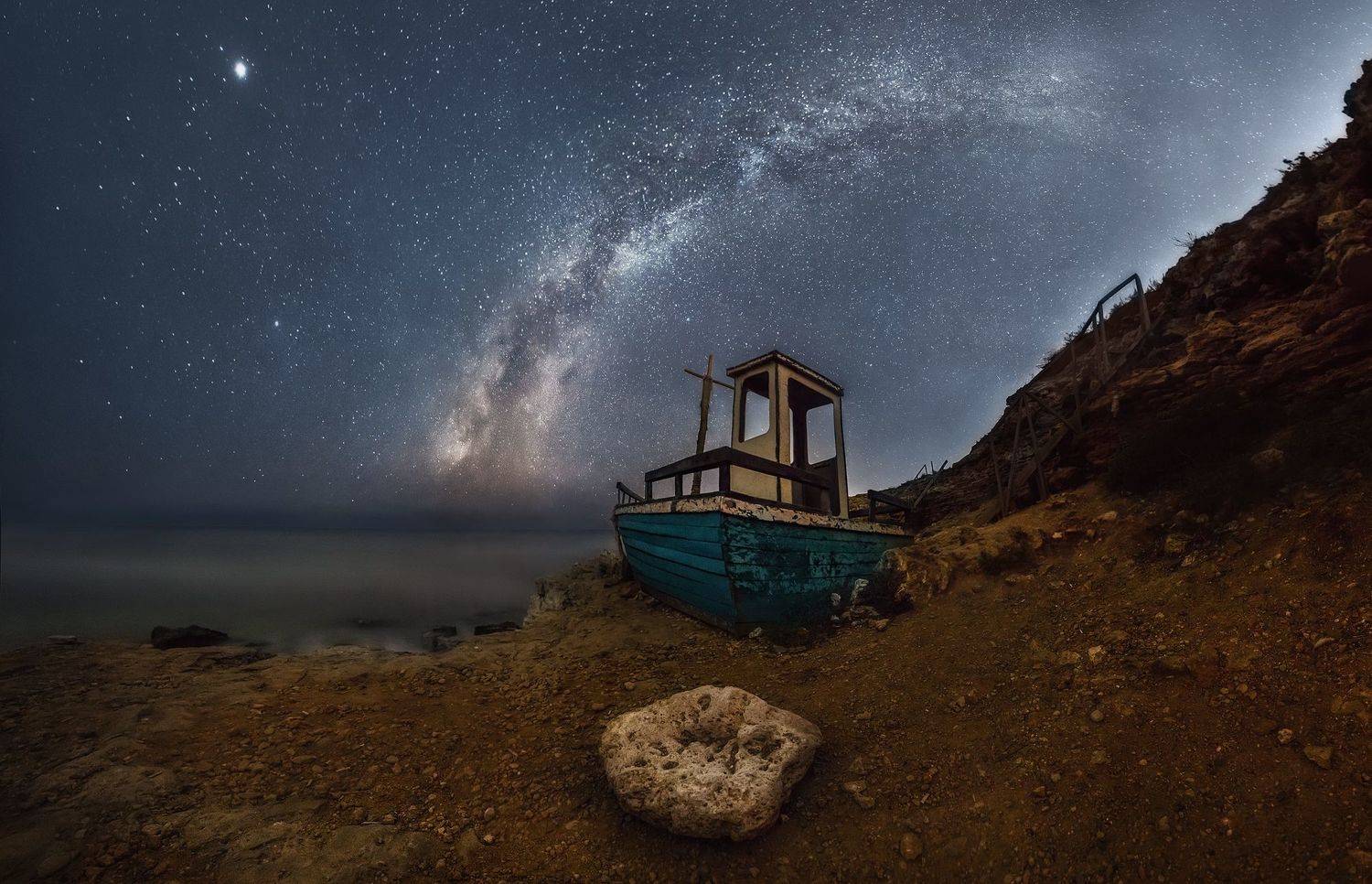 севастополь, млечный путь, кораблик, milky way, landscape, Vyacheslav Lozhkin