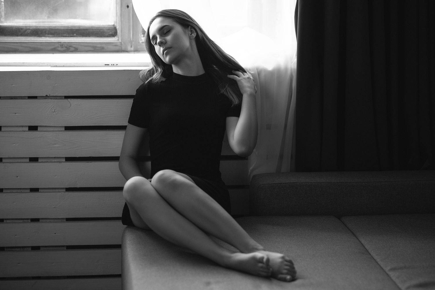 девушка, модель, портрет, фотосессия, макияж, гламур, girl, model, modeling, young, portrait, make-up, glamour, studio, чб, чёрно-белое фото, bw, black and white, творческий портрет, женский портрет, постановка, постановочная фотография, fashion, Владимир Васильев