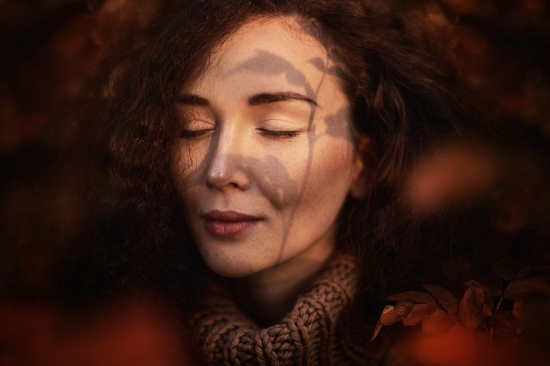 портрет, женский портрет, осень Елена фото превью