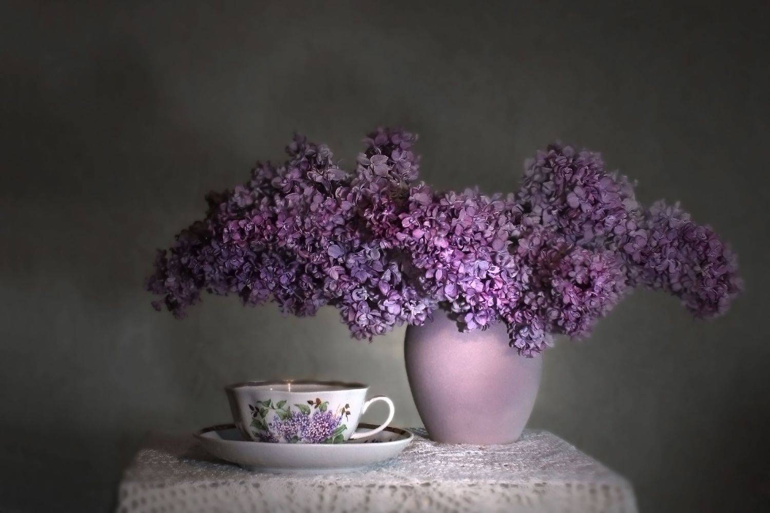 сирень, чашка, Ольга Заболотская