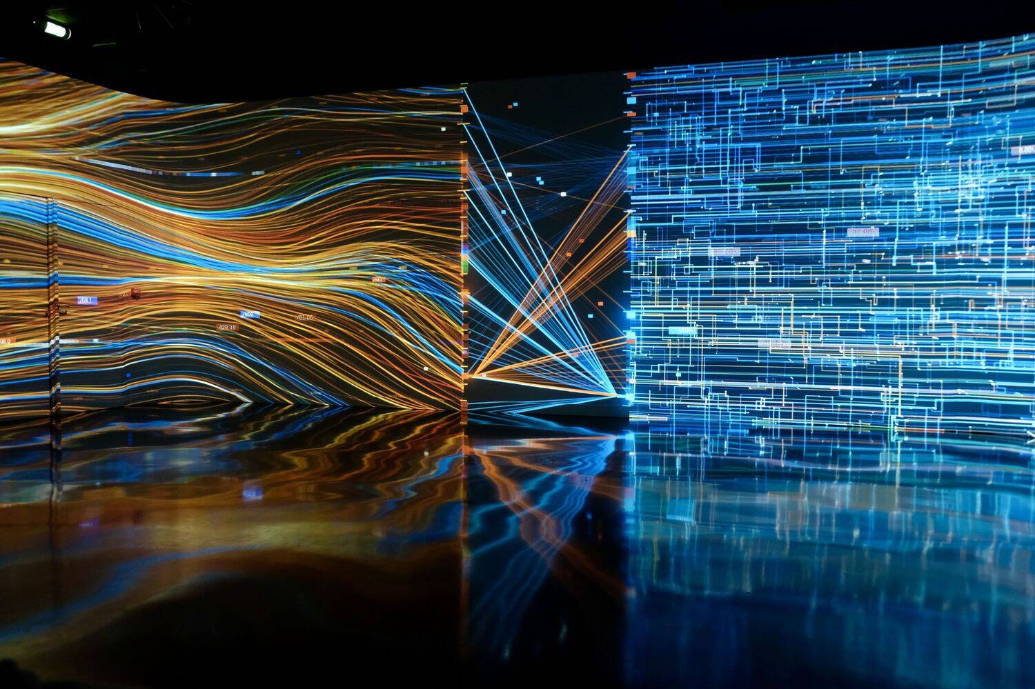 Abstraction, light, colors, Paris, museum, reflection, France, lines, Atelier des Lumi&egrave;res, , Svetlana Povarova Ree