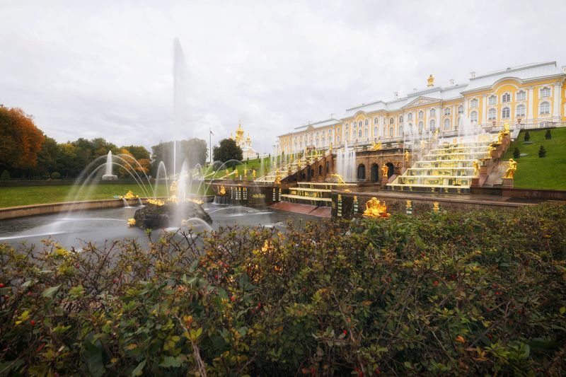 осень, санкт-петербург,петергоф, архитектура, пейзаж Осень в Петергофе фото превью