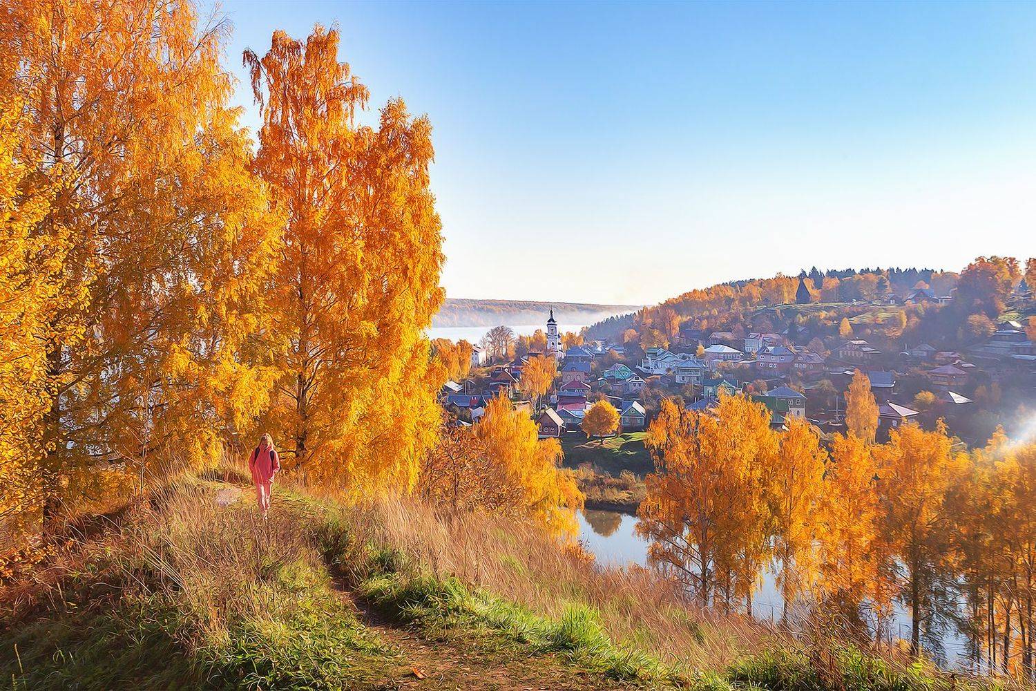 осень, утро, плес, Владимир Липецких