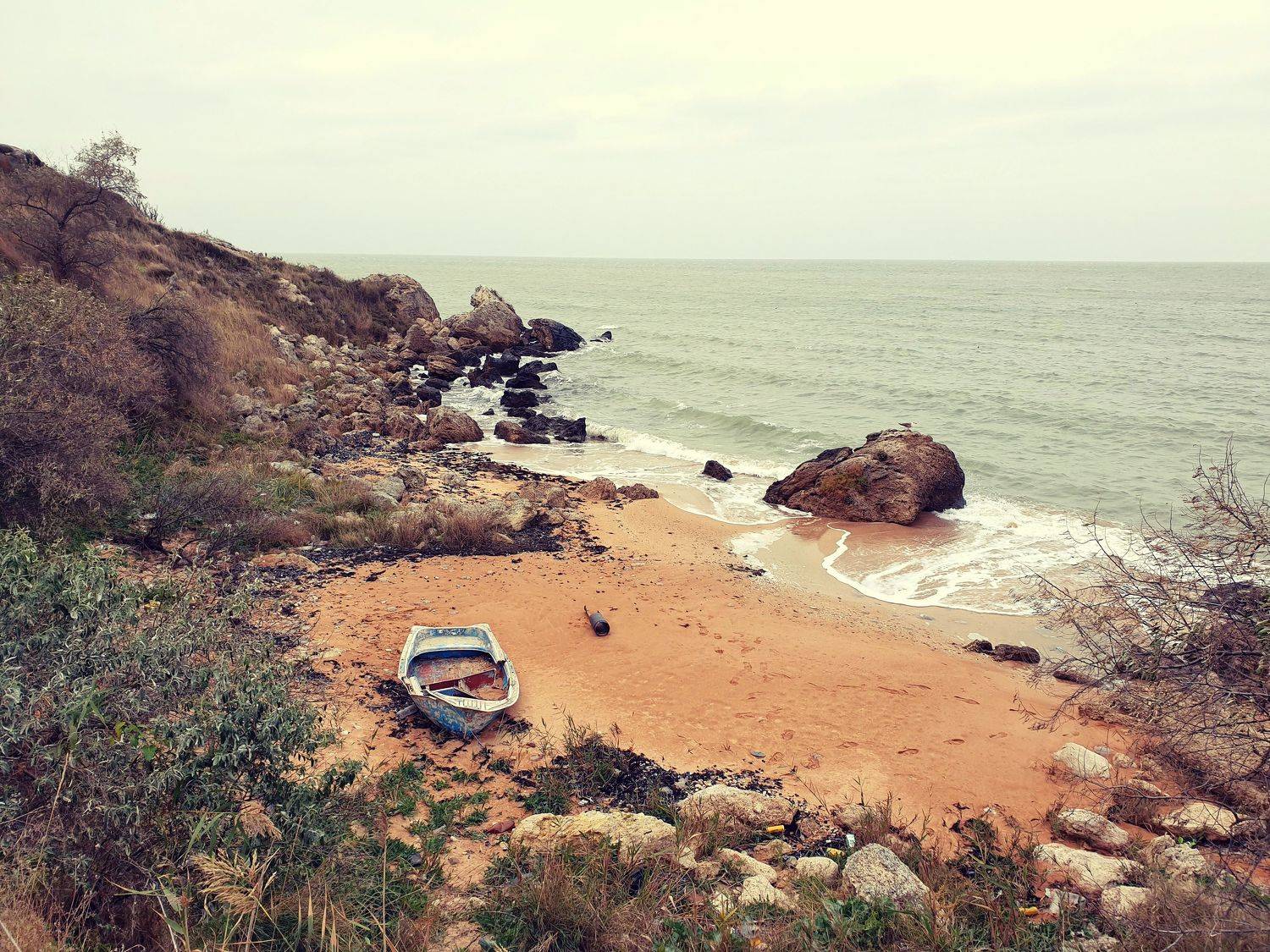 море, лодка, волны, крым, азовское море, Куликова Ирина