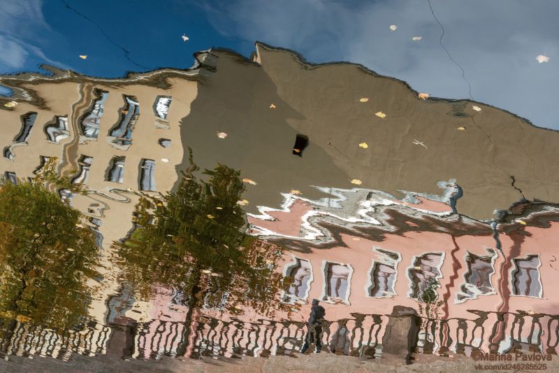петербург, городские отражения, отражения на воде, акваабстракция, абстракция, акваграфика,петербургские акварели, парейдолия, nikon Солнечный ветер. Осень. Петербург. фото превью