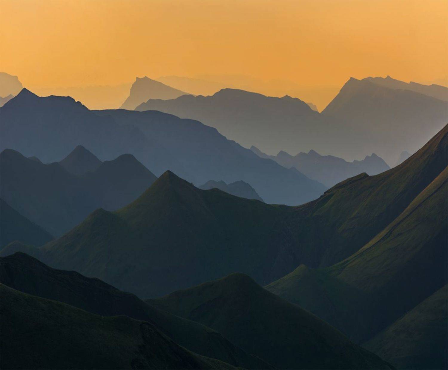 природа, кавказ, пейзаж, закат, весна, горы, Альберт Беляев