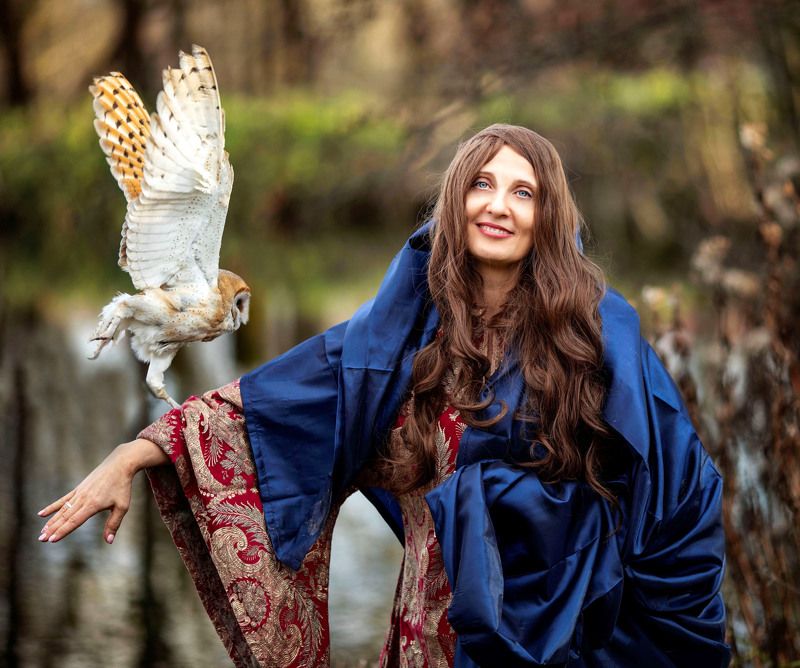 девушка,сова, образ, постановка, фотосессия,сюжет,сказка,осень,природа, girl, owl, animal, photos, autumn, stories, nature Из серии-осенние истории фото превью