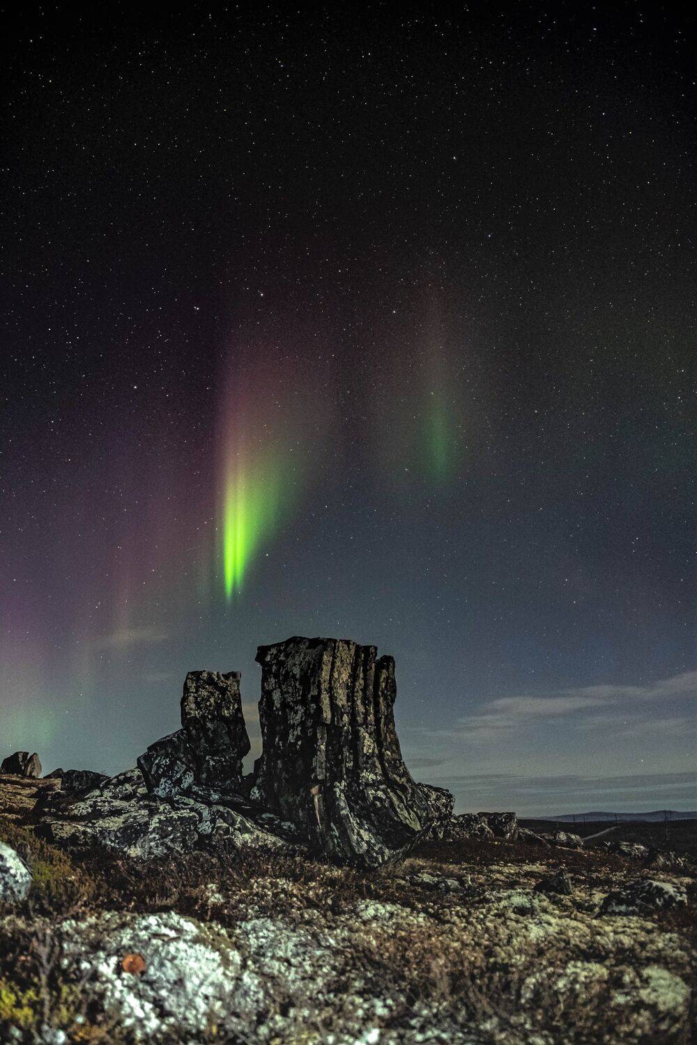 Ночь, Земля, северное сияние, Sergey Kaverin