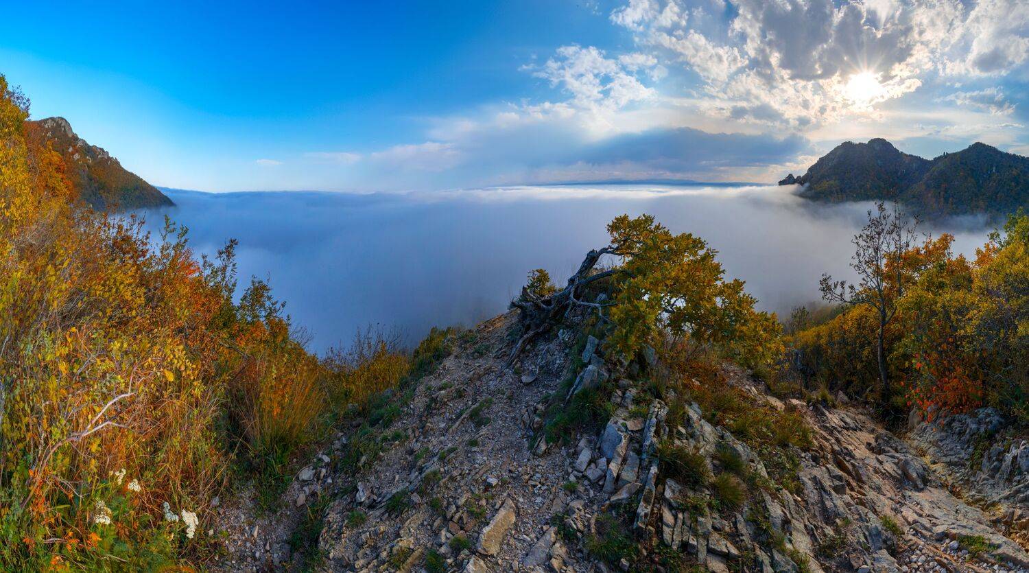 бештау,облака,осень,пейзаж,панорама,кмв, Елена Брежицкая