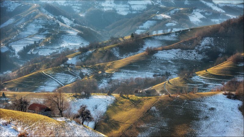 Hills, Nature, Romania, Transilvania, Travel Farming on the hills фото превью