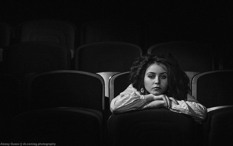 cinema, girl, portrait, theater Cinema фото превью