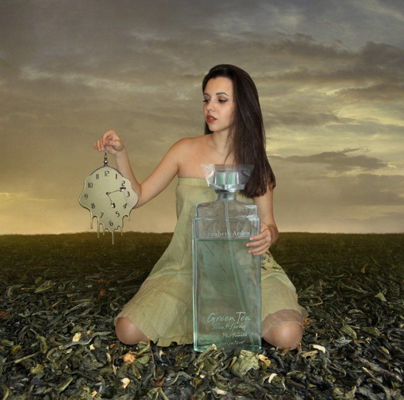 Время, Девушка, Зелёный чай, Часы Время зелёного чая... фото превью