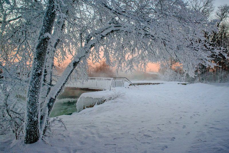 Мороз зима Морозный ВОСХОД... фото превью