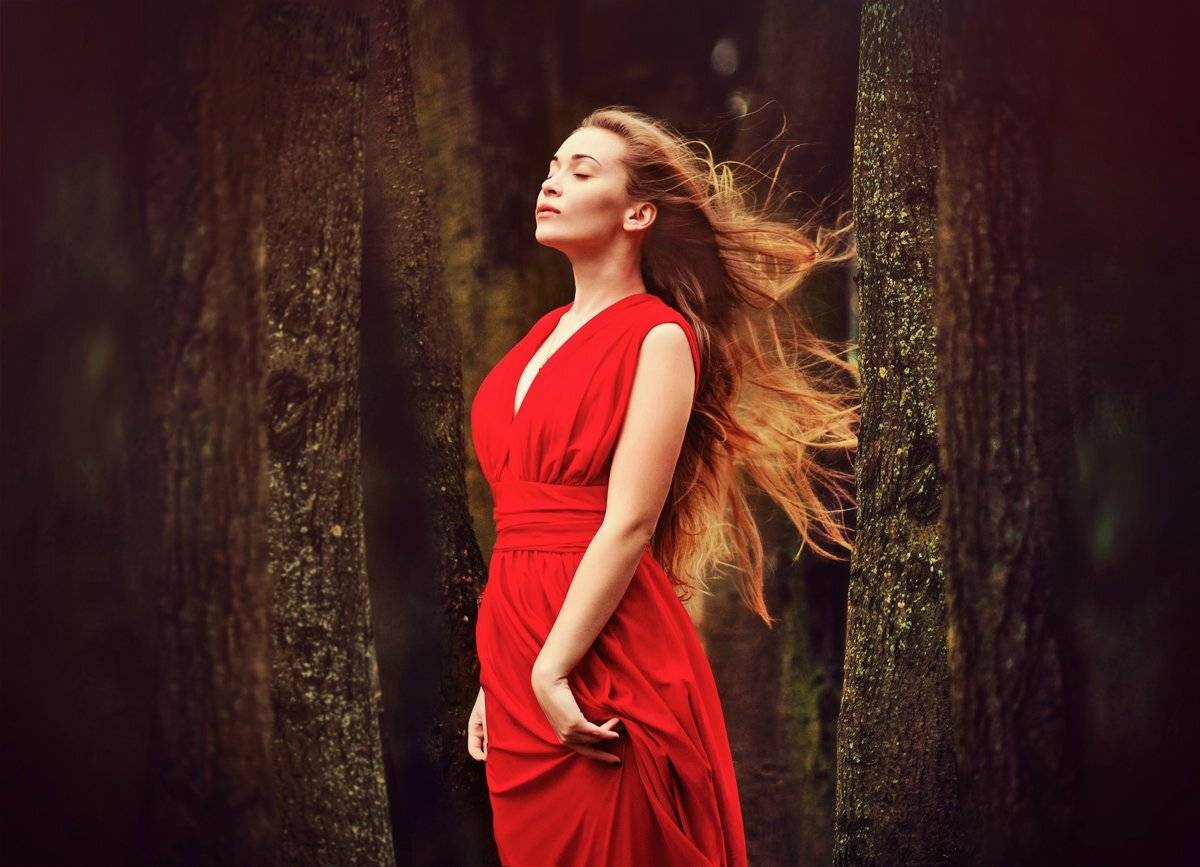 девушка, ветер, Шиленок Елена