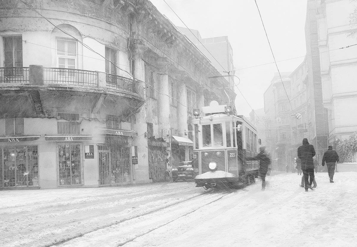 Istanbul, Istiklal, Snow, Taksim, Winter, mustafa yagci