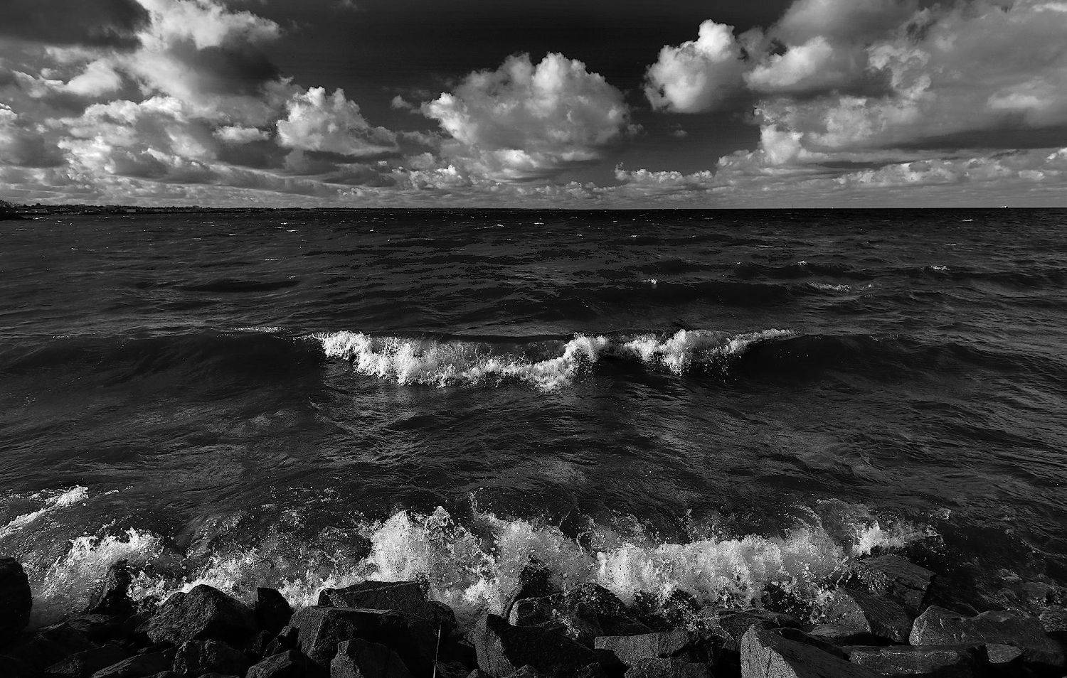 финский, залив, волны, Александр Зорин