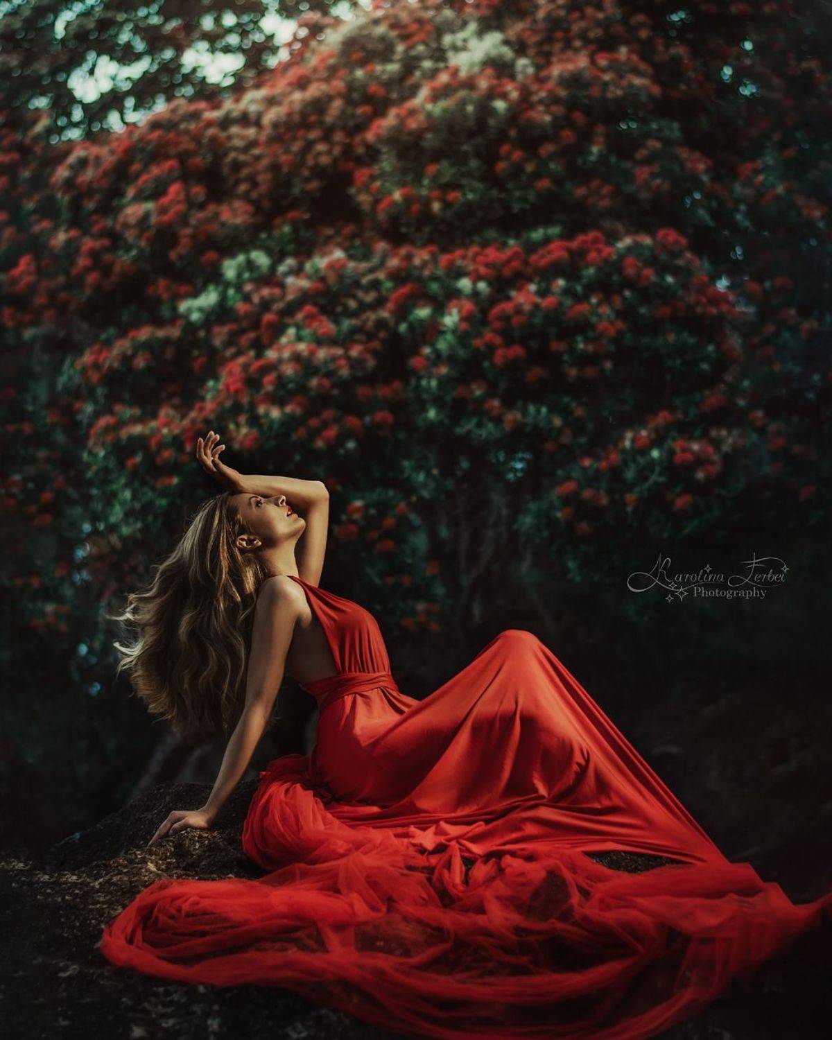  light, dress, makeup, magic, fine art, художественная фотография, red, Karolina Ferbei