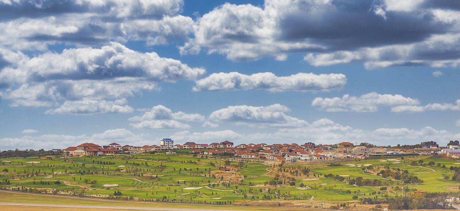 гольф, пейзаж, город, Александр Аседач