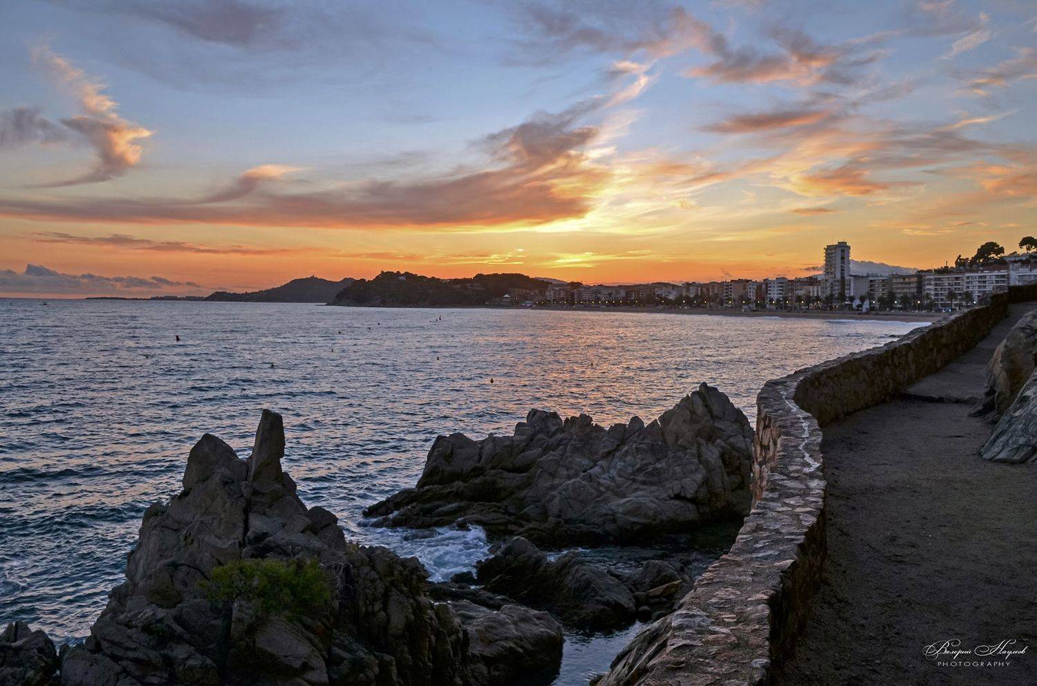 испания, льорет-де-мар, тропа, закат, вечер, октябрь, Валерий Наумов