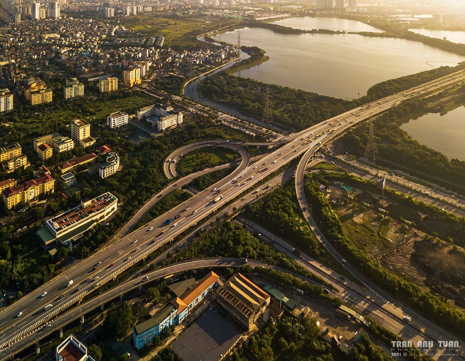 Asian, Vietnam, Hanoi, C&iacute;tyscape, Landscape, Drone, Aerial photography, Road, Anh Tuấn Trần