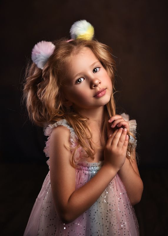 девочка, малышка, радуга, портрет Радуга фото превью