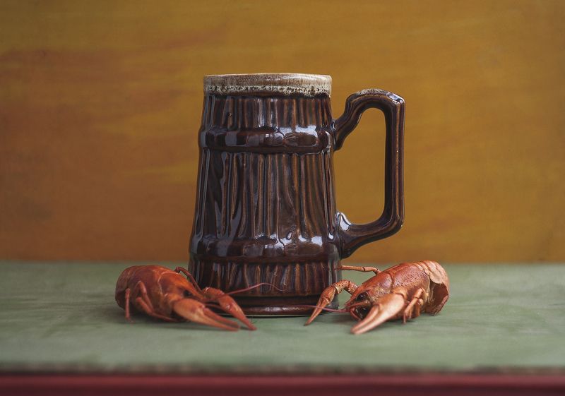 натюрморт, минимализм, пиво, раки Диалоги за пивком фото превью