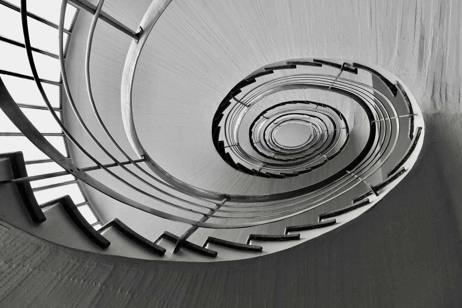 Black & White, city and architecture, building, staircase, architecture, interior, stairs, geometry, oval, house, pattern, , Svetlana Povarova Ree