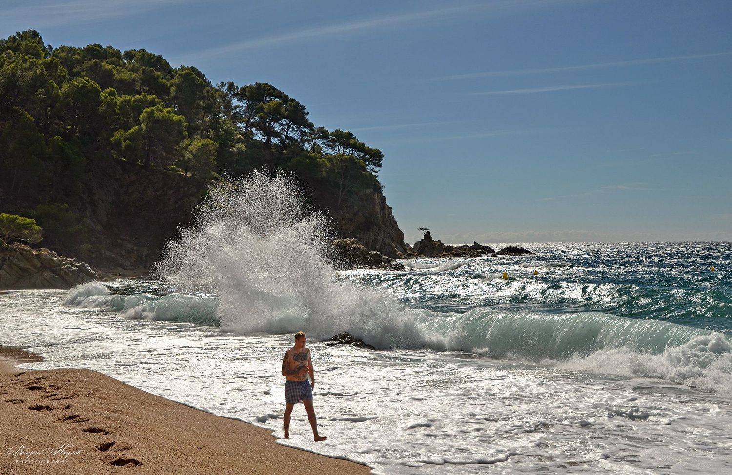 испания, льорет-де-мар, пляж, море, волна, октябрь, Валерий Наумов