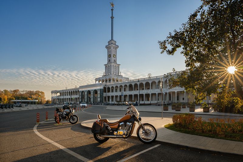архитектура, осень, город, пейзаж, улицы Речной вокзал фото превью