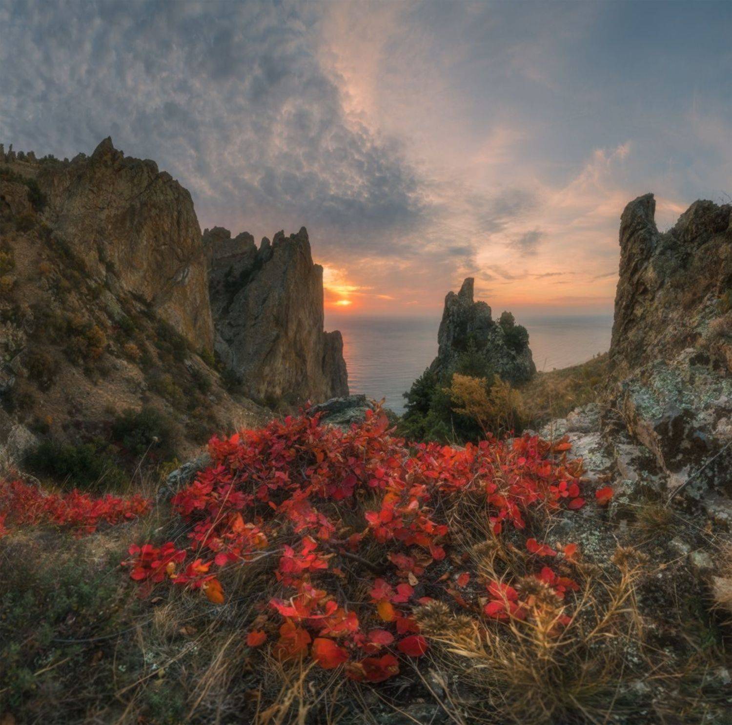 крым, кара-даг,октябрь,  осень, рассвет,, Николай Мысливцев