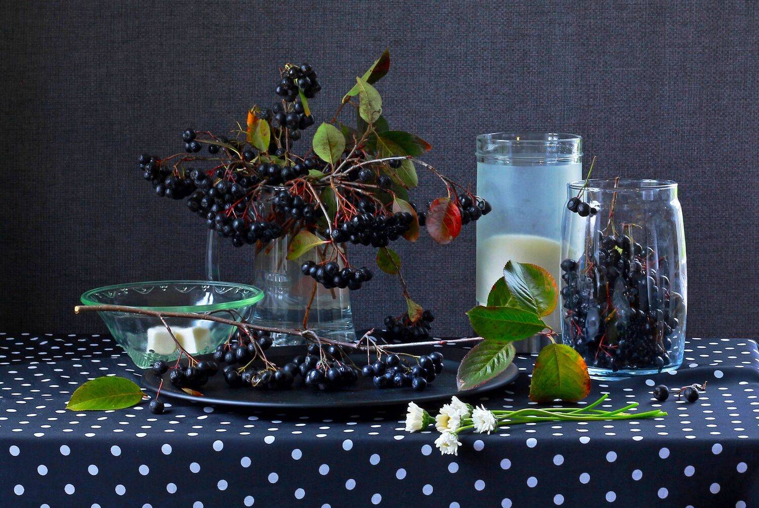 натюрморт, фотонатюрморт, осень, рябина, цветы, ягода, сахар,  наталья казанцева, Наталья Казанцева