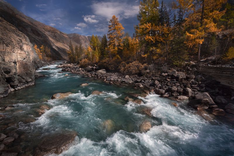 алтай, река, осень, бирюза, карагем Карагем фото превью