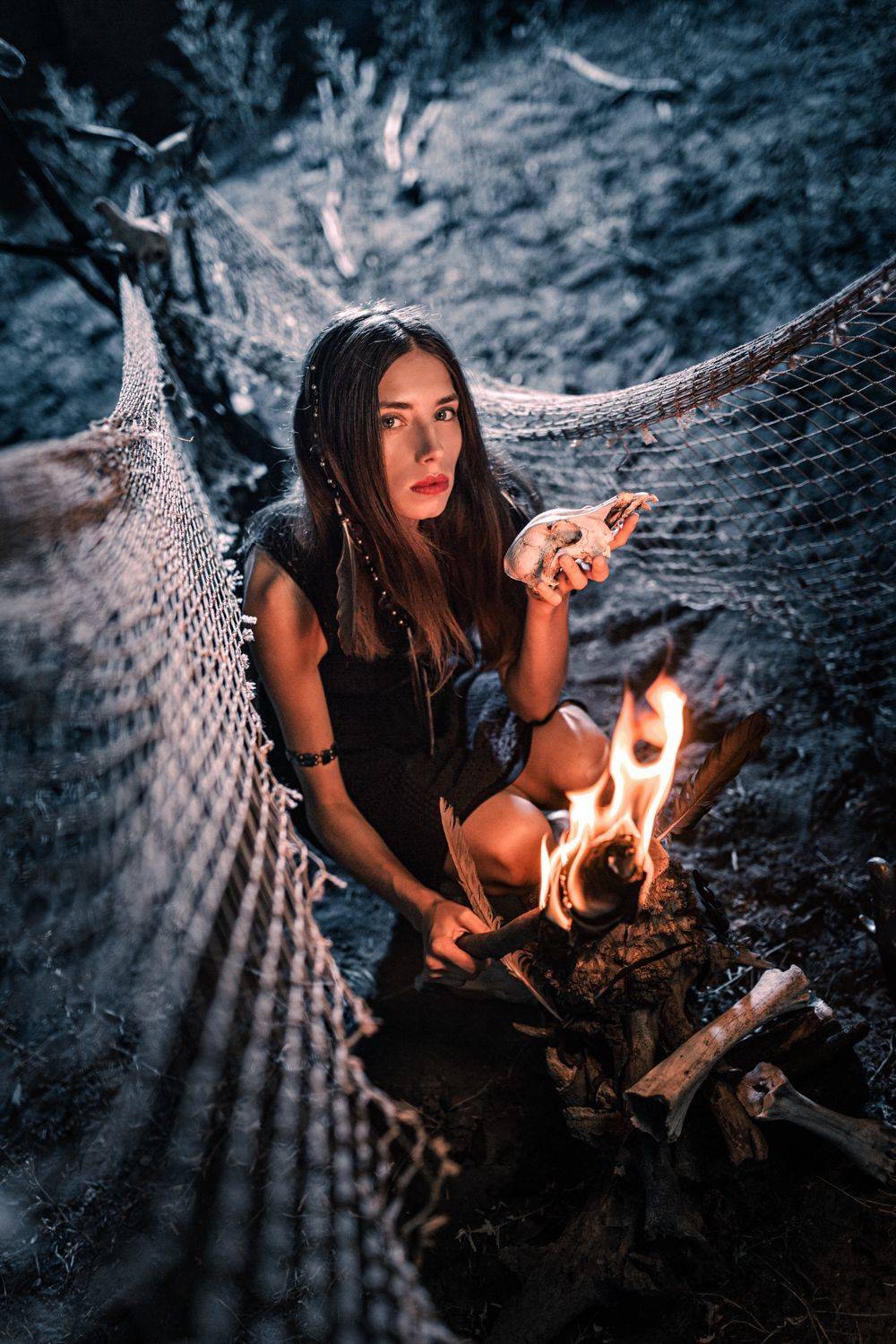 женский портрет колдовство колдунья шаман, Алексей Кульчанов