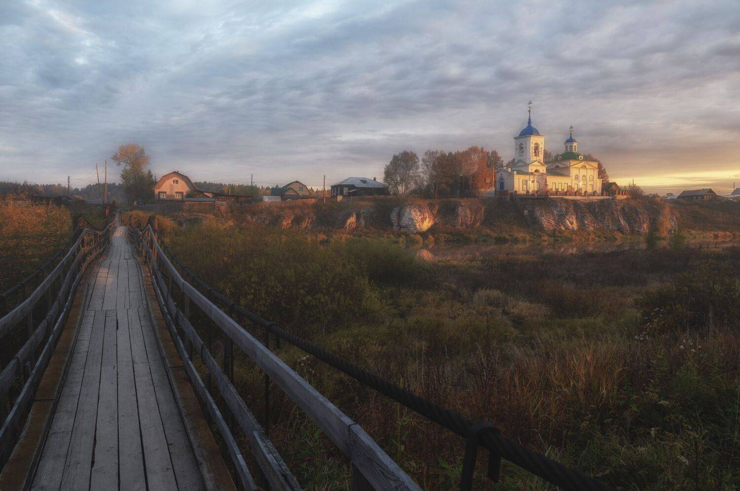 слобода, урал, деревня, храм, церковь, чусовая, пейзаж, россия, глубинка, Евгений Гецев