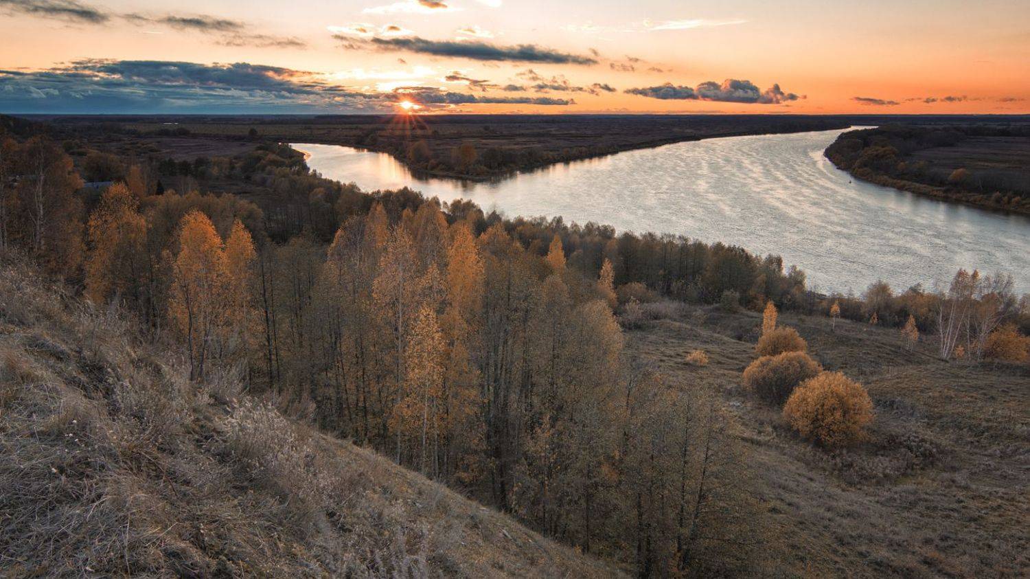 закат, осень., Анатолий Салтыков