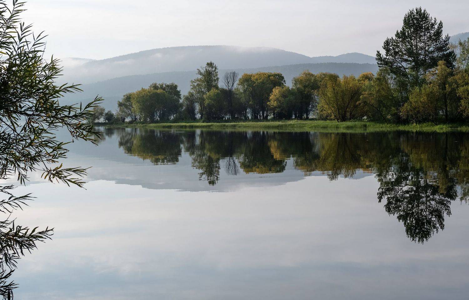 енисей, утро, отражение., Марина Фомина