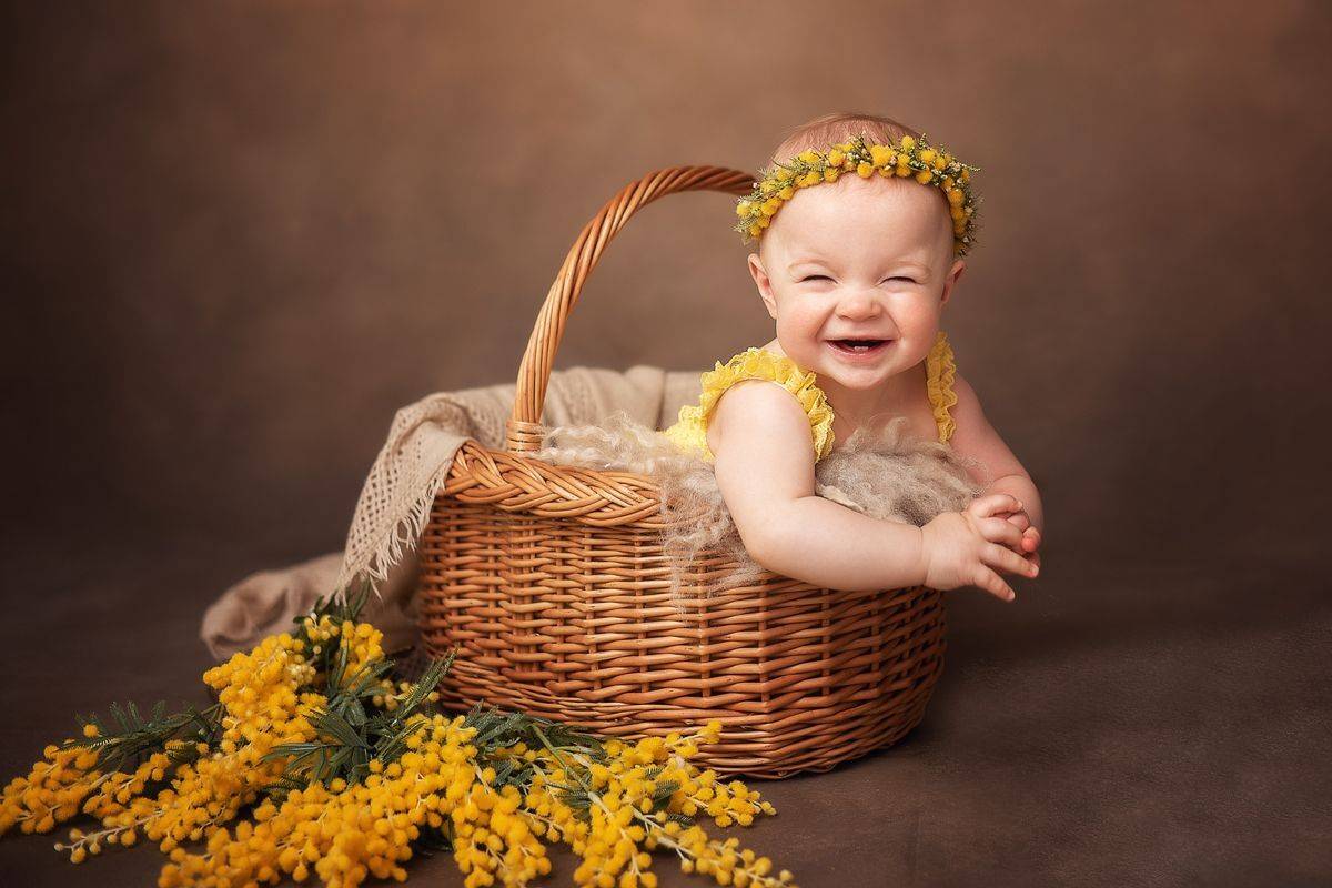 дети смех цветы улыбка счастье, Алена Волкова