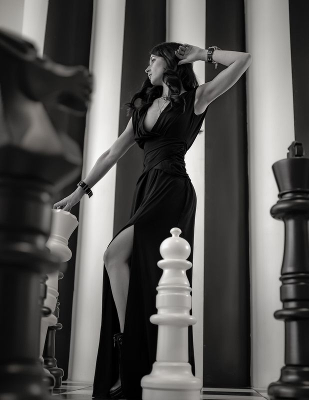 девушка  , портрет , чб Елена фото превью