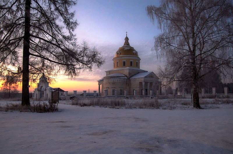 морозный рассвет фото превью