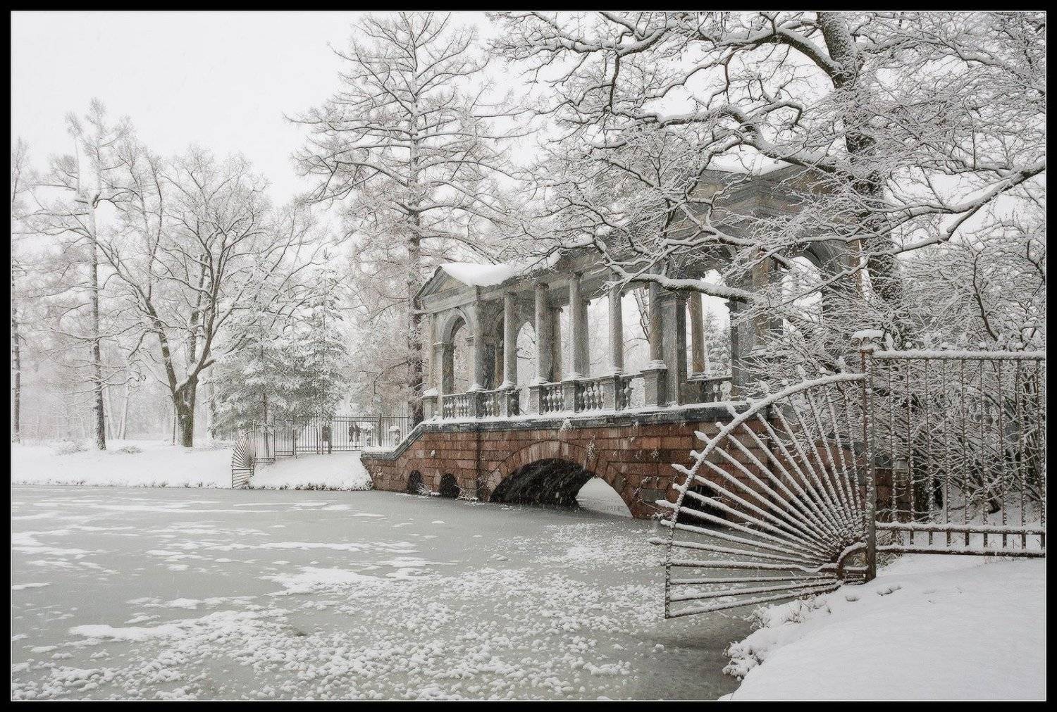 царское, село, город, пушкин, екатерининский, парк, зима, Ilya Shtrom