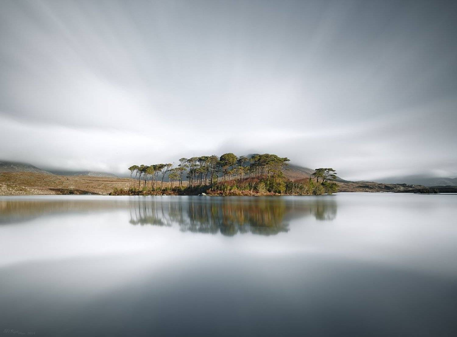 Co.Galway, Connemara, Derryclare Lough, Ireland, Long exposure, Morning, Mountains, Reflection, Trees, Marius Kastečkas