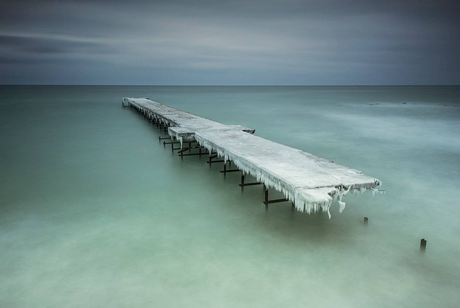 Beach, Blacksea, Bridge, Bulgaria, Coast, Dynamic, Frozen, Ice, Lee Big Stopper, Nature, Seascape, Sky, Евгений Иванов
