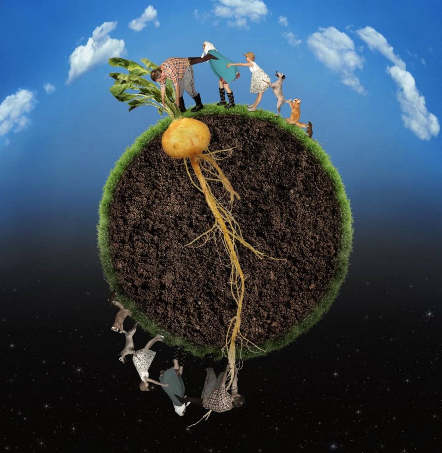 Бабка, Внучка, Дед, Жучка, Кошка, Мышка, Сказка Репка, Юмор, Iridi (Ирина Кузнецова)