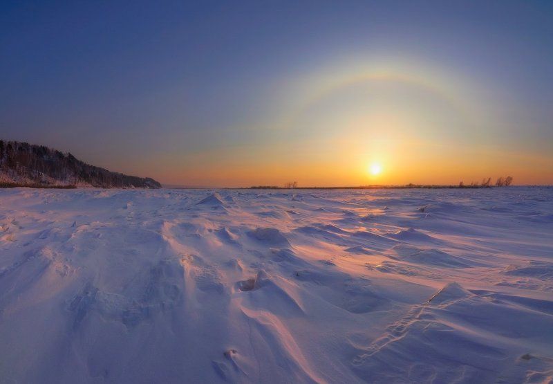 Солнечное гало над Томью. фото превью