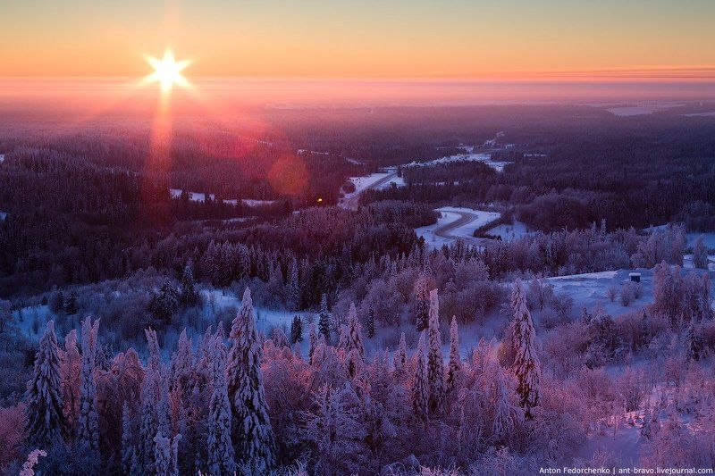 Белогорский, Монастырь, Пермь Ледяной рассвет на Белой горе III фото превью