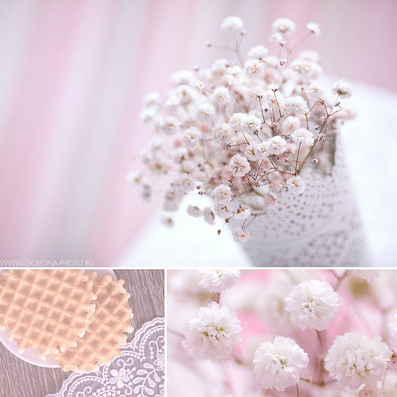 Коллаж, Печенье, Цветы Нежность фото превью